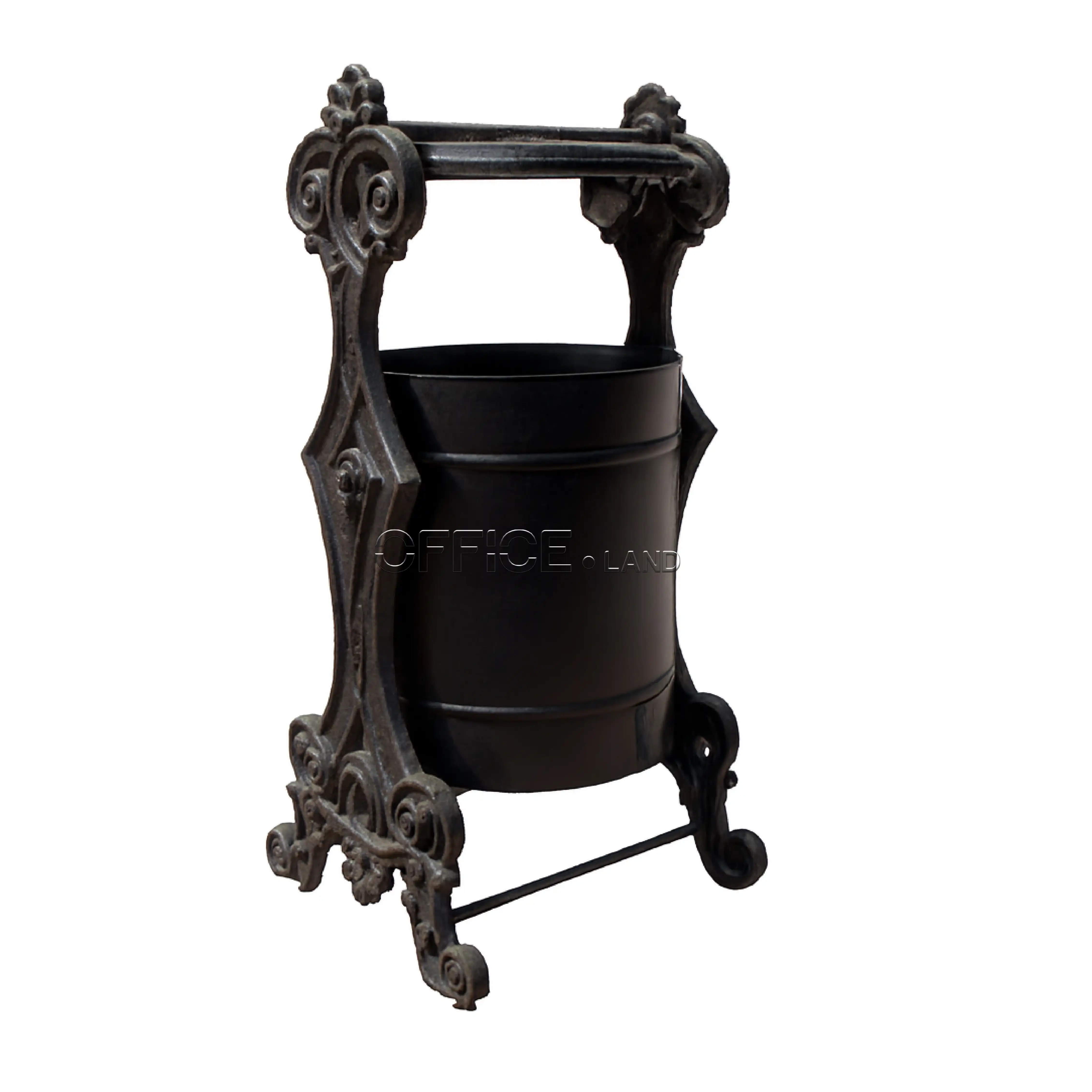 سطل زباله فلزی پارکی مدل M2 با طراحی مدرن و ضدزنگ