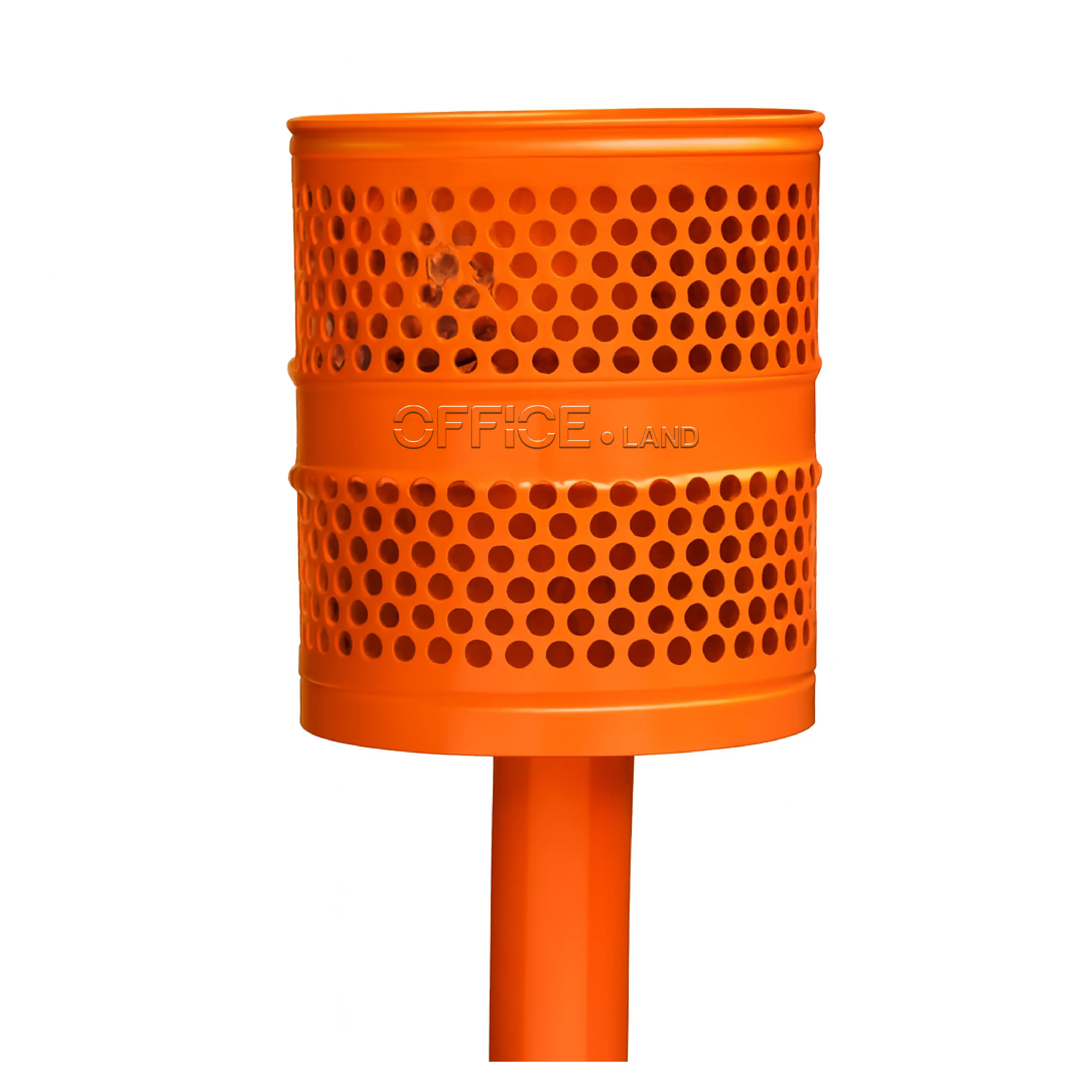 سطل زباله فلزی پارکی مدل M4 با طراحی مدرن و ضدزنگ