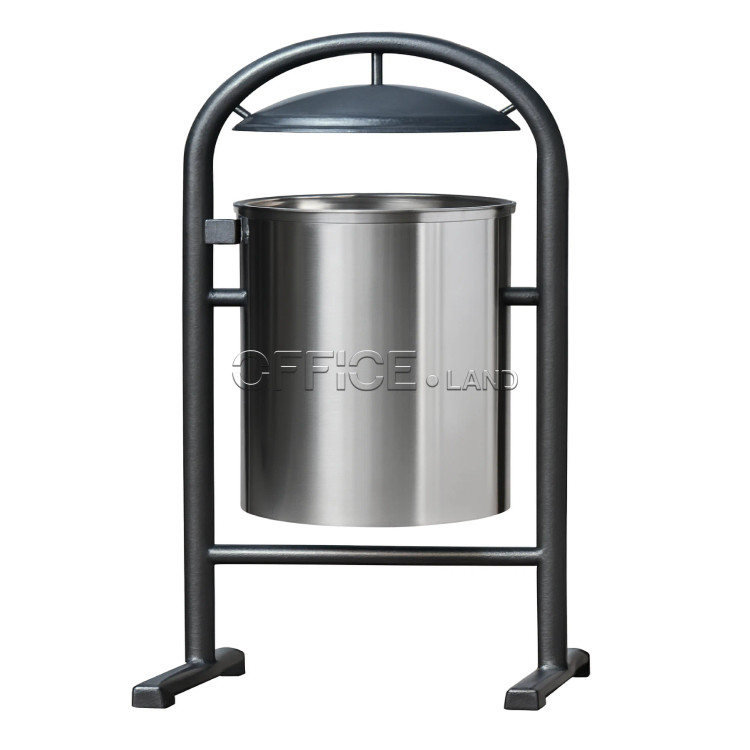سطل زباله فلزی پارکی مدل M8 با طراحی مدرن و ضدزنگ